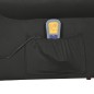 vidaXL Sillón de masaje reclinable de terciopelo negro vidaXL Sillón de masaje reclinable de terciopelo negro