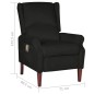 vidaXL Sillón de masaje reclinable de terciopelo negro vidaXL Sillón de masaje reclinable de terciopelo negro