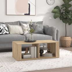 vidaXL Mesa de centro madera contrachapada roble Sonoma 100x50x36 cm
