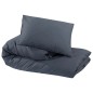 vidaXL Juego de funda nórdica algodón gris antracita 200x200 cm vidaXL Juego de funda nórdica algodón gris antracita 200x200 cm