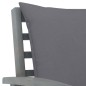 vidaXL Muebles de jardín 3 pzas cojines madera maciza de acacia gris
