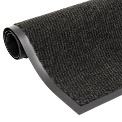 vidaXL Felpudo de nudo negro 60x180 cm