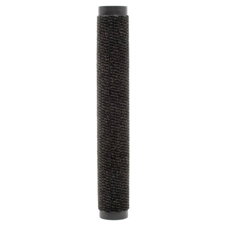 vidaXL Felpudo de nudo negro 60x180 cm