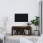 vidaXL Mueble TV madera contrachapada color marrón roble 100x35x40 cm