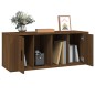 vidaXL Mueble TV madera contrachapada color marrón roble 100x35x40 cm