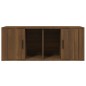 vidaXL Mueble TV madera contrachapada color marrón roble 100x35x40 cm