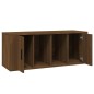 vidaXL Mueble TV madera contrachapada color marrón roble 100x35x40 cm