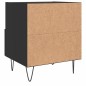 vidaXL Mesita de noche madera de ingeniería negro 40x35x47,5 cm