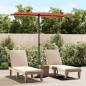 vidaXL Sombrilla de jardín con palo de aluminio terracota 180x110 cm 