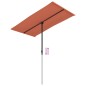 vidaXL Sombrilla de jardín con palo de aluminio terracota 180x110 cm 