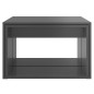 vidaXL Mesas de centro apilables 3 piezas gris brillo 60x60x38 cm