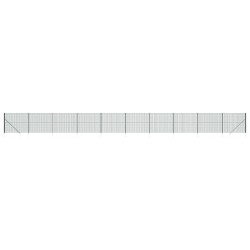 vidaXL Cerca de alambre con pinchos de anclaje verde 1,4x25 m