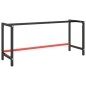 vidaXL Estructura banco de trabajo metal negro y rojo mate 180x57x79cm vidaXL Estructura banco de trabajo metal negro y rojo mate 180x57x79cm