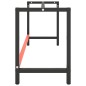 vidaXL Estructura banco de trabajo metal negro y rojo mate 180x57x79cm vidaXL Estructura banco de trabajo metal negro y rojo mate 180x57x79cm