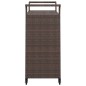 vidaXL Carrito de bar con cajón ratán sintético marrón 100x45x97 cm vidaXL Carrito de bar con cajón ratán sintético marrón 100x45x97 cm