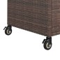 vidaXL Carrito de bar con cajón ratán sintético marrón 100x45x97 cm vidaXL Carrito de bar con cajón ratán sintético marrón 100x45x97 cm
