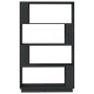 vidaXL Estantería/divisor de espacios madera de pino gris 80x25x132 cm vidaXL Estantería/divisor de espacios madera de pino gris 80x25x132 cm