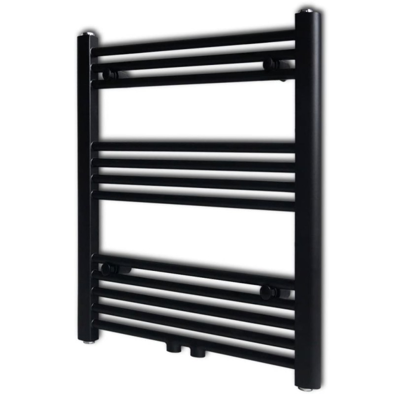vidaXL Radiador toallero de baño recto negro 600 x 764 mm vidaXL Radiador toallero de baño recto negro 600 x 764 mm