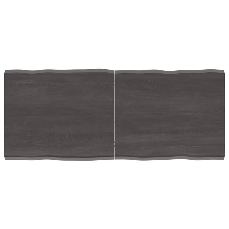 vidaXL Tablero mesa madera tratada borde vivo marrón 120x50x(2-4) cm vidaXL Tablero mesa madera tratada borde vivo marrón 120x50x(2-4) cm