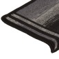 vidaXL Alfombrilla autoadhesiva de escalera 15uds negro gris 65x21x4cm vidaXL Alfombrilla autoadhesiva de escalera 15uds negro gris 65x21x4cm