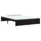 vidaXL Estructura de cama madera maciza negra 140x200 cm