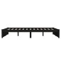 vidaXL Estructura de cama madera maciza negra 140x200 cm