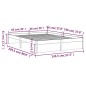 vidaXL Estructura de cama madera maciza negra 140x200 cm