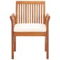 vidaXL Sillas de comedor de jardín 4 uds con cojines madera de acacia vidaXL Sillas de comedor de jardín 4 uds con cojines madera de acacia