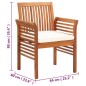 vidaXL Sillas de comedor de jardín 4 uds con cojines madera de acacia vidaXL Sillas de comedor de jardín 4 uds con cojines madera de acacia