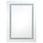 vidaXL Armario de baño con espejo LED negro brillante 50x13x70 cm