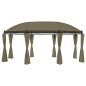 vidaXL Cenador con cortinas gris taupe 180g/m² 520x349x255 cm