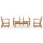 vidaXL Muebles de jardín 5 piezas cojines madera maciza de acacia vidaXL Muebles de jardín 5 piezas cojines madera maciza de acacia