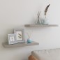 vidaXL Estantes flotantes pared 2 uds MDF gris hormigón 60x23,5x3,8 cm vidaXL Estantes flotantes pared 2 uds MDF gris hormigón 60x23,5x3,8 cm