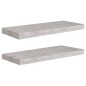 vidaXL Estantes flotantes pared 2 uds MDF gris hormigón 60x23,5x3,8 cm vidaXL Estantes flotantes pared 2 uds MDF gris hormigón 60x23,5x3,8 cm