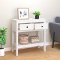 vidaXL Mesa consola de madera maciza de pino blanco 75x35x75 cm vidaXL Mesa consola de madera maciza de pino blanco 75x35x75 cm