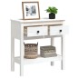 vidaXL Mesa consola de madera maciza de pino blanco 75x35x75 cm vidaXL Mesa consola de madera maciza de pino blanco 75x35x75 cm