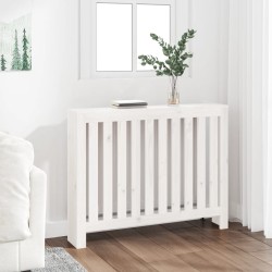 vidaXL Cubierta de radiador madera maciza de pino blanco 108,5x19x84cm