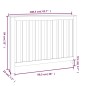 vidaXL Cubierta de radiador madera maciza de pino blanco 108,5x19x84cm