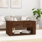 vidaXL Mesa de centro madera contrachapada roble marrón 80x50x40 cm vidaXL Mesa de centro madera contrachapada roble marrón 80x50x40 cm