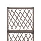 vidaXL Enrejado y arriate 1 maceta ratán sintético marrón 30x30x107 cm vidaXL Enrejado y arriate 1 maceta ratán sintético marrón 30x30x107 cm