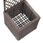 vidaXL Enrejado y arriate 1 maceta ratán sintético marrón 30x30x107 cm vidaXL Enrejado y arriate 1 maceta ratán sintético marrón 30x30x107 cm