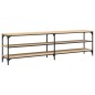 vidaXL Mueble TV metal y madera contrachapada roble Sonoma 180x30x50cm vidaXL Mueble TV metal y madera contrachapada roble Sonoma 180x30x50cm