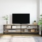 vidaXL Mueble TV metal y madera contrachapada roble Sonoma 180x30x50cm vidaXL Mueble TV metal y madera contrachapada roble Sonoma 180x30x50cm