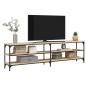 vidaXL Mueble TV metal y madera contrachapada roble Sonoma 180x30x50cm vidaXL Mueble TV metal y madera contrachapada roble Sonoma 180x30x50cm