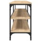 vidaXL Mueble TV metal y madera contrachapada roble Sonoma 180x30x50cm vidaXL Mueble TV metal y madera contrachapada roble Sonoma 180x30x50cm