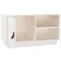 vidaXL Mueble de TV de madera maciza de pino blanco 70x34x40 cm vidaXL Mueble de TV de madera maciza de pino blanco 70x34x40 cm