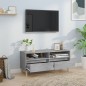 vidaXL Mueble de TV madera contrachapada gris hormigón 100x34,5x44,5cm vidaXL Mueble de TV madera contrachapada gris hormigón 100x34,5x44,5cm