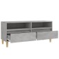 vidaXL Mueble de TV madera contrachapada gris hormigón 100x34,5x44,5cm vidaXL Mueble de TV madera contrachapada gris hormigón 100x34,5x44,5cm