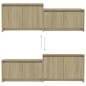 vidaXL Mueble para TV madera contrachapada roble Sonoma 146,5x35x50 cm
