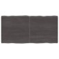 vidaXL Tablero mesa madera tratada borde vivo marrón 120x60x(2-4) cm